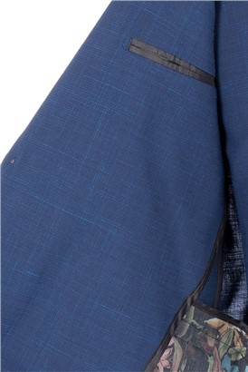  Cobalt Blue Wool Blend Waistcoat