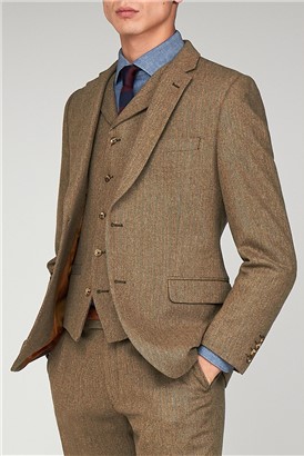  The Pimlico Men''s Brown Herringbone Tyburn Waistcoat