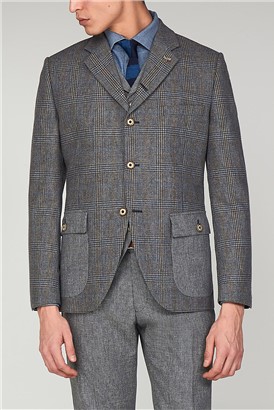  Regular Fit The Bloomsbury Plaid Men's Checked Grouse Suit Jacket