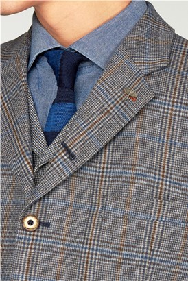  Regular Fit The Bloomsbury Plaid Men's Checked Grouse Suit Jacket