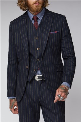  Navy Chalk Stripe Jacket