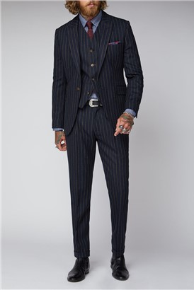  Navy Chalk Stripe Jacket