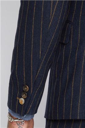  Navy Chalk Stripe Jacket