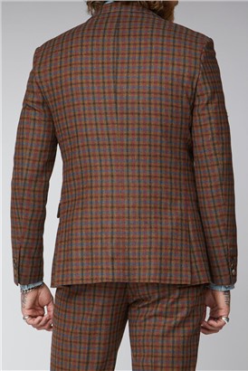  Tan, Teal and Orange Check Jacket