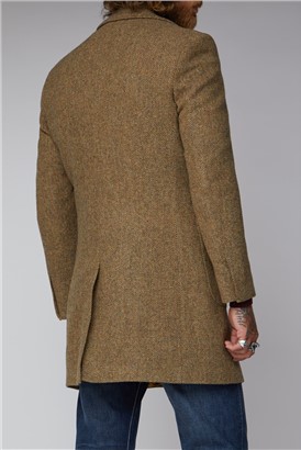  Gold & Taupe Herringbone Overcoat