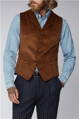  Tan Cord Waistcoat