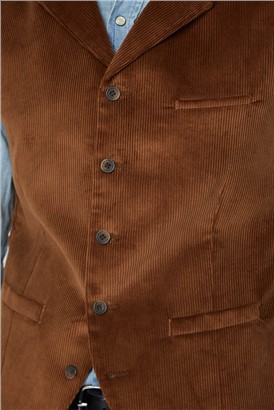  Tan Cord Waistcoat