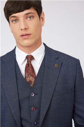  Tailored Fit Navy Suit Jacket