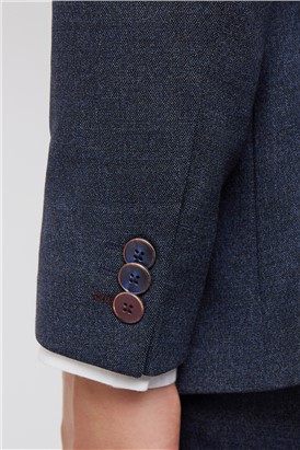  Tailored Fit Navy Suit Jacket