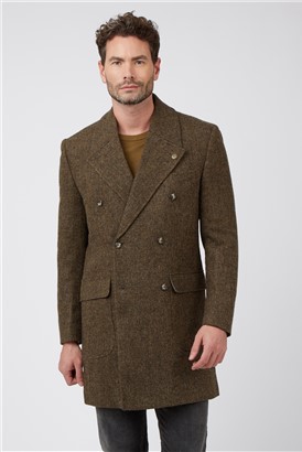  Brown Herringbone Overcoat