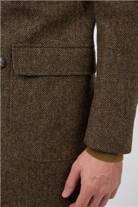  Brown Herringbone Overcoat