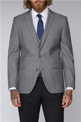  Silver Grey Tailored Fit Jacket