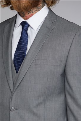  Silver Grey Tailored Fit Jacket