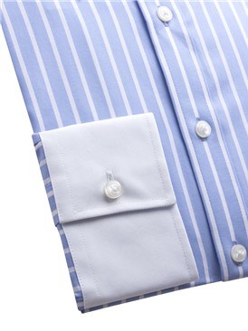 ICW by  Blue Wide Stripe Shirt