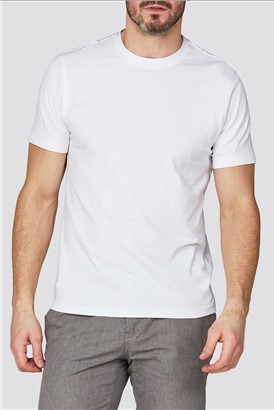 White Crew Neck Stretch T-Shirt