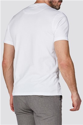 White Crew Neck Stretch T-Shirt