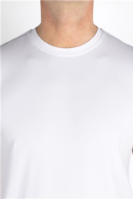 White Crew Neck Stretch T-Shirt