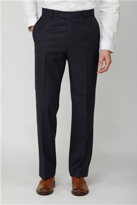  Navy Pinstripe Suit Trouser