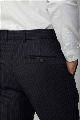  Navy Pinstripe Suit Trouser