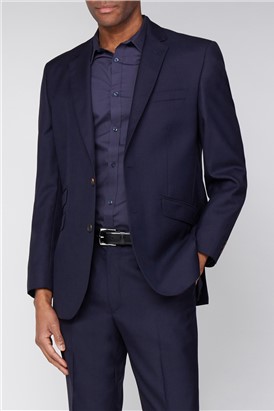  Esteem Navy Sharkskin Suit Jacket