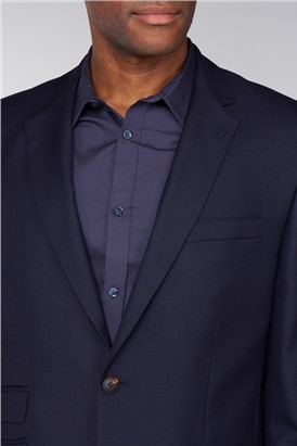  Esteem Navy Sharkskin Suit Jacket