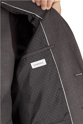  Charcoal Check Slim Fit Suit Jacket