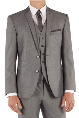  Silver Tonic Slim Fit  Grey Waistcoat