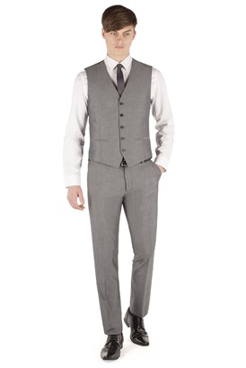  Silver Tonic Slim Fit  Grey Waistcoat