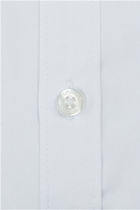  Plain White Slim Fit Shirt