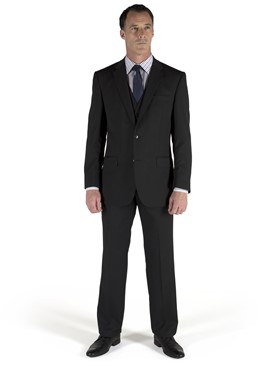  Plain Black Twill Suit Waistcoat