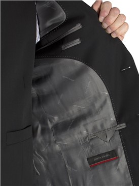  Plain Black Twill Suit Waistcoat