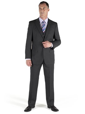  Plain Charcoal Twill Suit Waistcoat