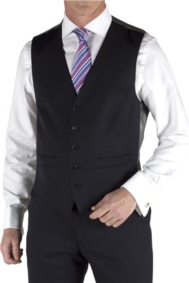  Plain Navy Twill Suit Waistcoat