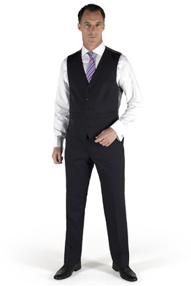  Plain Navy Twill Suit Waistcoat