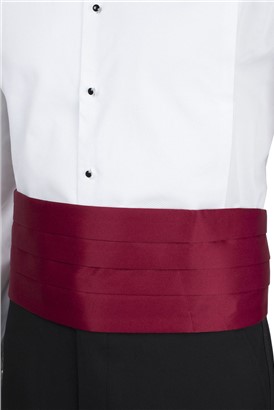  Plain Bordeaux Cummerbund