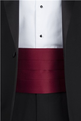  Plain Bordeaux Cummerbund