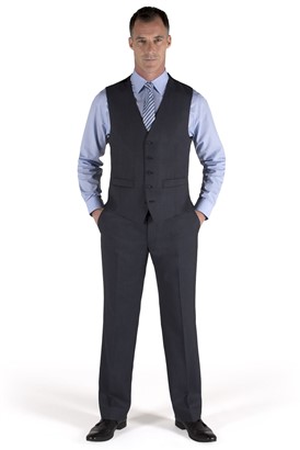  Navy Tonic Wool Suit Waistcoat