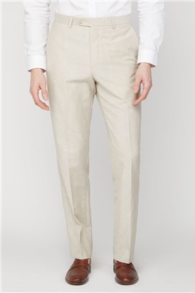 Stone Linen Blend Trousers