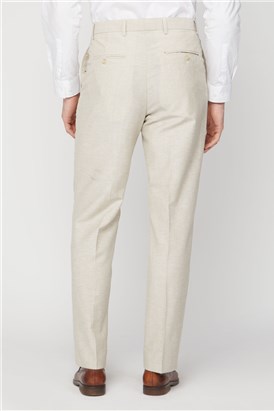 Stone Linen Blend Trousers