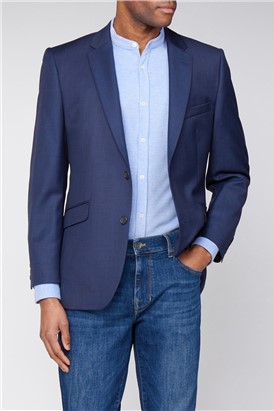 Ink Blue Sharkskin Waistcoat