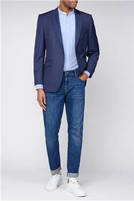  Ink Blue Sharkskin Waistcoat