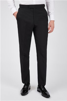  Tailored Fit Black Dinner Trousers