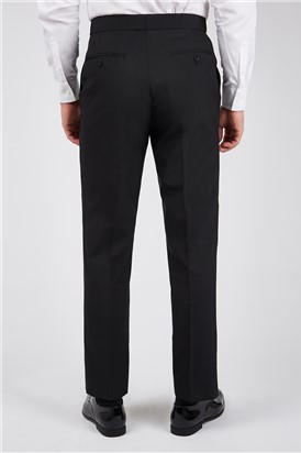  Tailored Fit Black Dinner Trousers