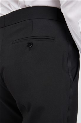  Tailored Fit Black Dinner Trousers