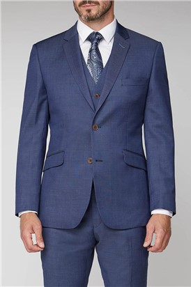  Navy Plain Pindot Waistcoat