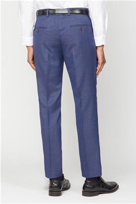  Navy Pindot Slim Fit Trousers