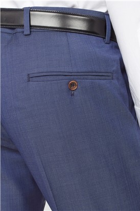  Navy Pindot Slim Fit Trousers