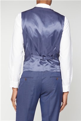  Navy Plain Pindot Waistcoat