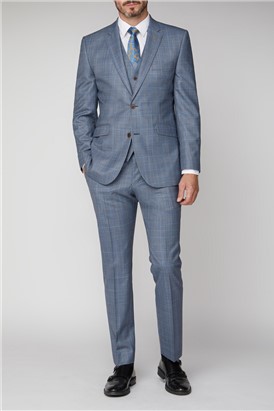  Light Blue Sharkskin Suit Jacket