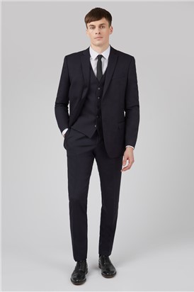  Navy Twill Slim Suit Jacket